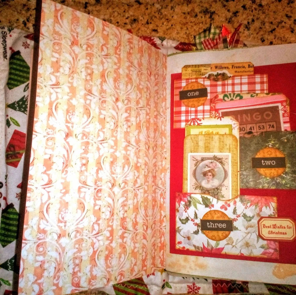 🎄Holly Jolly Elegant 🎀Christmas Holiday  Vintage Journal🎄
